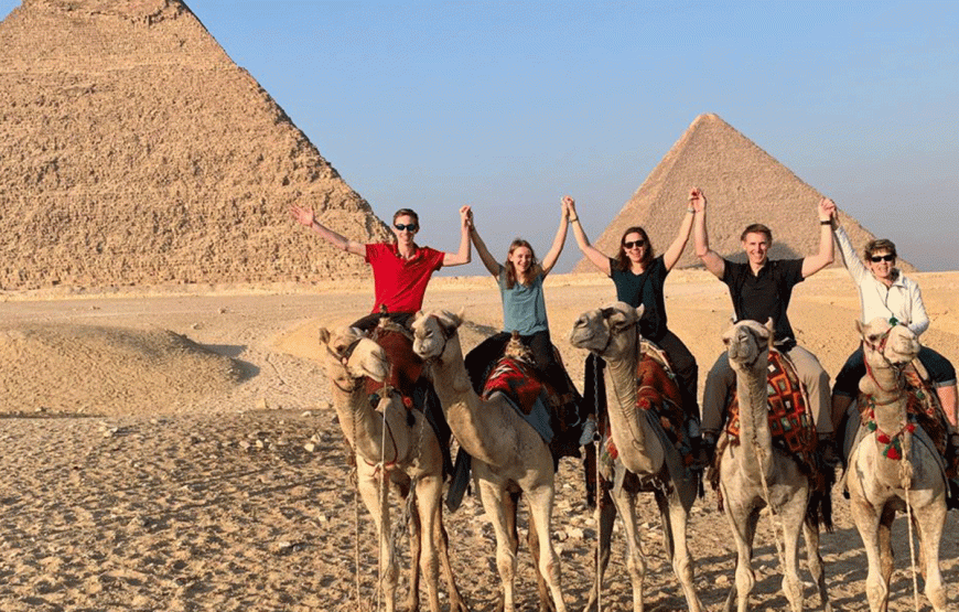 Desert Adventure: Exploring the Pyramids on a Camel Ride